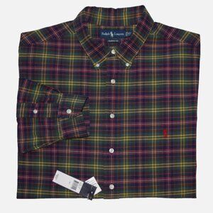 NWT RALPH LAUREN Classic Fit Multicolor Plaid Long Sleeve Shirt Size 2XL Tall